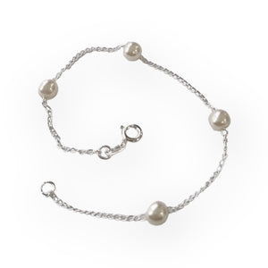 PULSERA PERLITAS PLATA