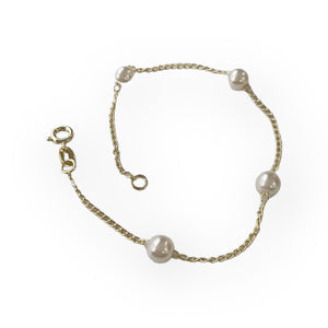 PULSERA PERLITAS ORO