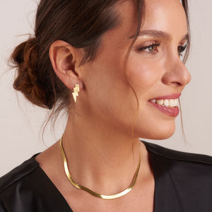 Aros Rayo Liso Gold