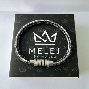 PULSERA REY HARALD PLATA CON NEGRO